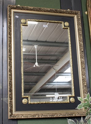 Lot 1442 - A 19th Century Style Gilt and Ebonised Mirror,...