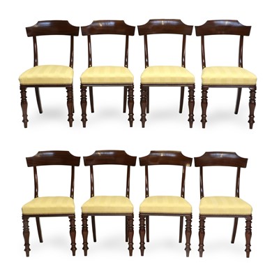 Lot 729 - A Set of Eight Victorian Mahogany Dining...