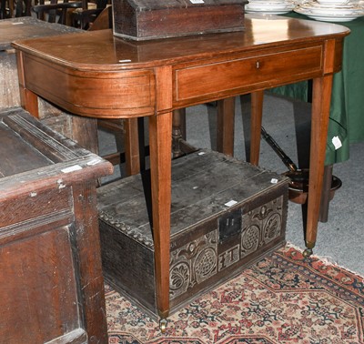 Lot 1418 - A 19th Century Mahogany D-End Side Table, with...