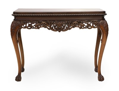 Lot 748 - A Carved Mahogany Side Table, early 20th...