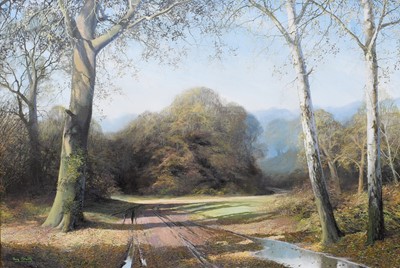 Lot 1092 - Tony Sheath (b.1946) "Path through the woods"...