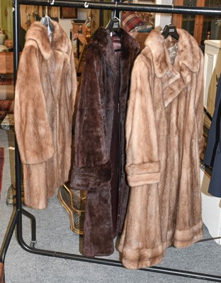 Lot 1248 - Marcus of London Light Brown Mink Fur Coat,...