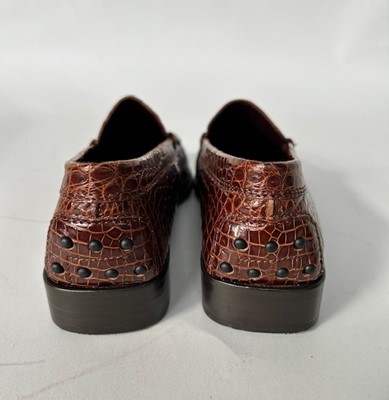 Lot 1015 - Pair of Tod's Alligator Type Driving Loafers,...