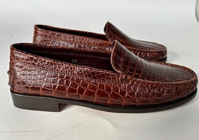 Lot 1015 - Pair of Tod's Alligator Type Driving Loafers,...