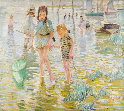 Lot 1064 - Dorothea Sharp ROI, RBA (1874-1955) Paddling...