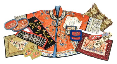 Lot 2103 - Early 20th Chinese Embroidery and Accessories...