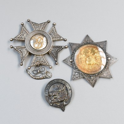 Lot 84 - Three Various Silver Medals or Brooches,...