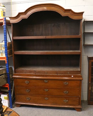 Lot 1441 - A Continental Oak Cabinet, on chest (lacking...