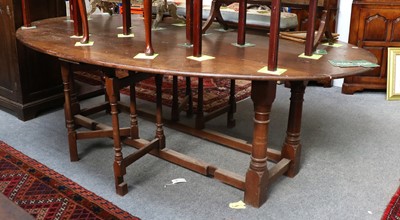 Lot 1524 - A 18th Century Oak Wake Table, 238cm by 148cm...