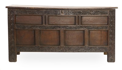 Lot 810 - A Joined Oak Chest, late 17th/early 18th...