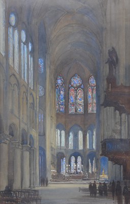 Lot 1044 - Eric W. Powell (1886-1933) "Notre Dame, Paris"...