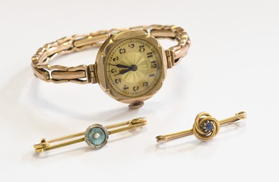 Lot 245 - A Lady's 9 Carat Gold Wristwatch, with an...