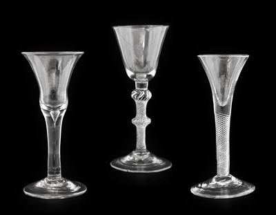 Lot 509 - A Wine Glass, circa 1740, the bell-shaped bowl...