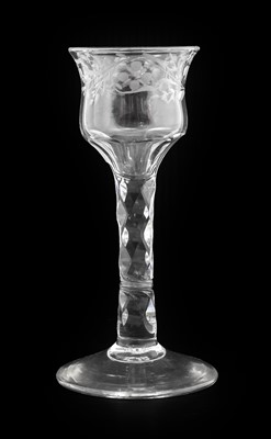 Lot 522 - A Wine Glass, circa 1750, the semi-fluted ogee...