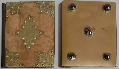 Lot 12 - A Victorian Agate Mounted Desk Blotter,...