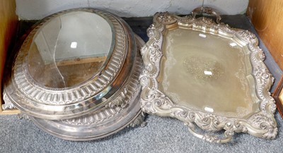 Lot 466 - Silver Plated Twin Handled Tray, 69cm wide,...