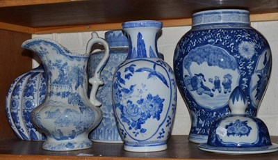 Lot 147 - Five modern Chinese blue and white vases and jugs