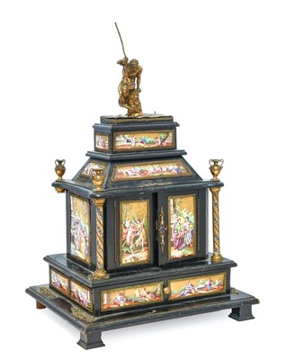 Lot 637 - A Viennese Gilt-Metal and Enamel-Mounted...