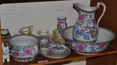 Lot 148 - Losolware nine piece toilet set, Doulton 'Oliver Twist' jug and sundry