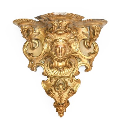 Lot 638 - A French Giltwood and Gesso Wall Bracket, in...