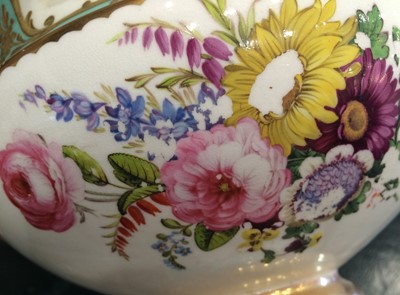 Lot 548 - An English Porcelain Fruit Cooler and Cover,...