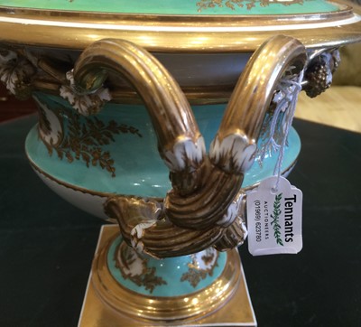 Lot 548 - An English Porcelain Fruit Cooler and Cover,...