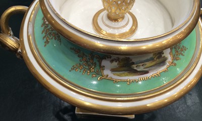 Lot 548 - An English Porcelain Fruit Cooler and Cover,...
