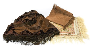 Lot 2178 - 19th Century Brown Taffeta Silk Shoulder Cape,...