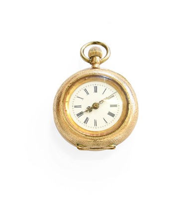 Lot 142 - A Lady's 14 Carat Gold Fob Watch, circa 1900,...