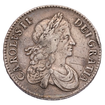 Lot 55 - Charles II, Crown 1671, V.TERTIO, second bust...