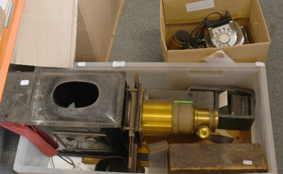 Lot 249 - A Victorian Magic Lantern Projector, with...