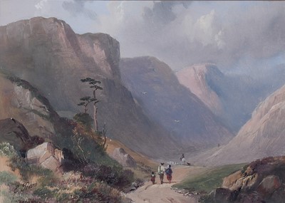 Lot 1023 - Edward Train (1801-1866) Mountainous landscape...