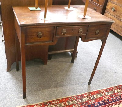 Lot 1468 - A Mahogany Three Drawer Side Table, early 19th...