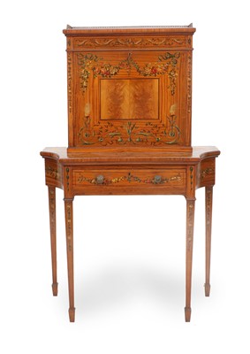 Lot 749 - An Edwardian Sheraton-Revival Satinwood and...