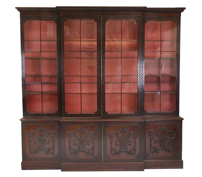 Lot 723 - A Victorian Carved Mahogany Four-Door Library...