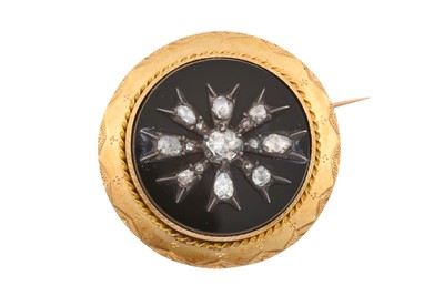 Lot 2340 - A 19th Century Diamond and Jet Brooch the...