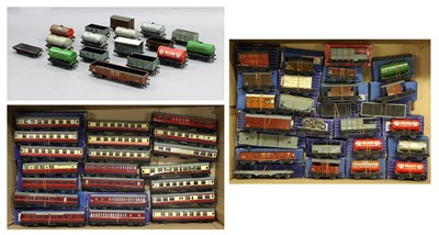 Lot 158 - Hornby Dublo 3 Rail Coaches And Wagons