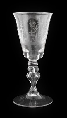 Lot 523 - A Bohemian Glass Goblet, circa 1750, the...