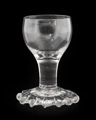 Lot 528 - A Dram Glass, circa 1750, the ovoid bowl on a...