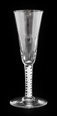 Lot 532 - An Ale Flute, circa 1750, the semi-fluted...