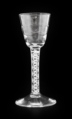 Lot 539 - A "Lynn" Wine Glass, circa 1760, the ribbed...