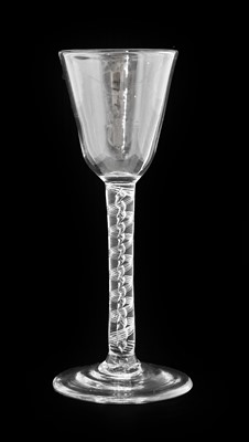 Lot 517 - A Wine Glass, circa 1745, the rounded funnel...