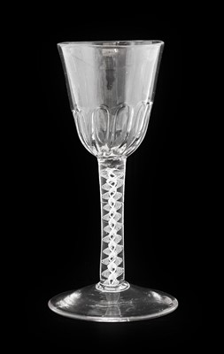 Lot 534 - A Wine Glass, circa 1750, the rounded funnel...