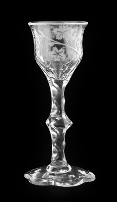 Lot 544 - A Wine Glass, circa 1780, the bell-shaped bowl...