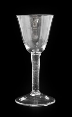 Lot 540 - A Wine Glass, circa 1760, the rounded funnel...