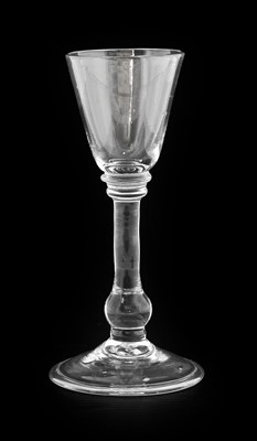 Lot 515 - A Balustroid Wine Glass, circa 1740, the...