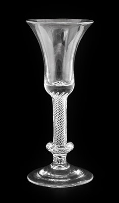 Lot 537 - A Composite Stem Wine Glass, circa 1750, the...