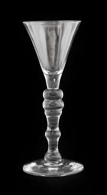 Lot 505 - A Baluster Wine Glass, circa 1730, the trumpet...