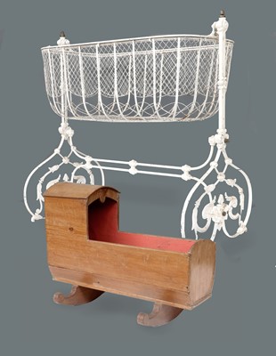 Lot 138 - A Victorian Cast and Wrought Iron Child's Cot,...