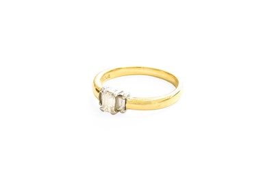 Lot 58 - An 18 Carat Gold Diamond Three Stone Ring, the...